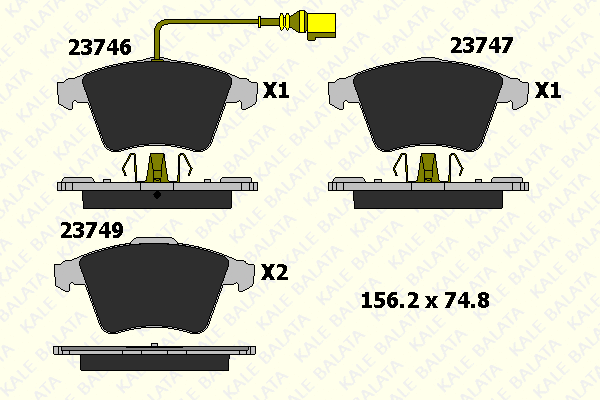 Brake Pad Set, disc brake (23746 180 05)
