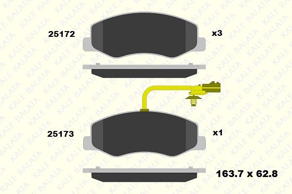 Brake Pad Set, disc brake (25172 180 05)