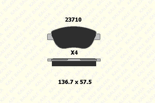 Brake Pad Set, disc brake (23710 192 04)