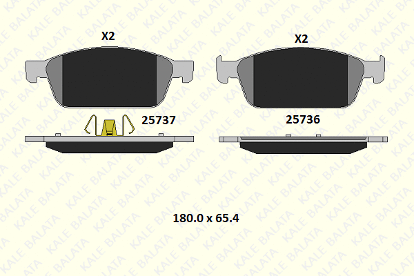 Brake Pad Set, disc brake (25736 179 05)