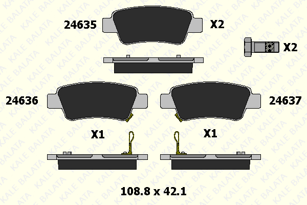 Brake Pad Set, disc brake (24635 165 15)