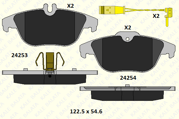Brake Pad Set, disc brake (24253 179 25)
