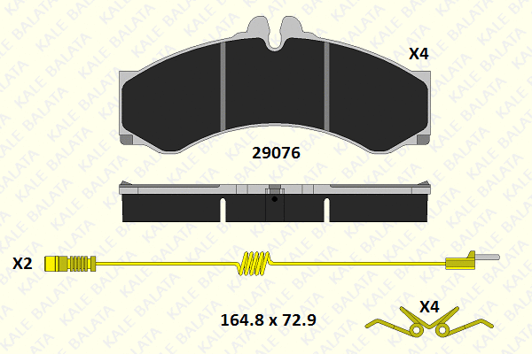 Brake Pad Set, disc brake (29076 200 24)