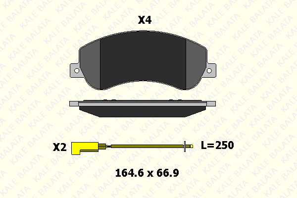 Brake Pad Set, disc brake (24484 185 05)