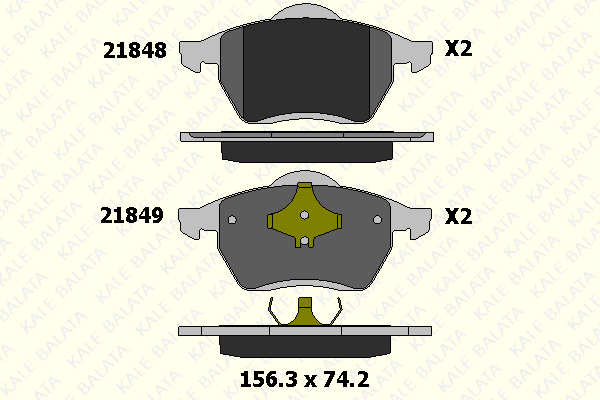 Brake Pad Set, disc brake (21848 197 05)