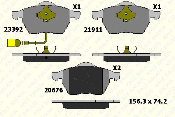 Brake Pad Set, disc brake (23392 206 05)