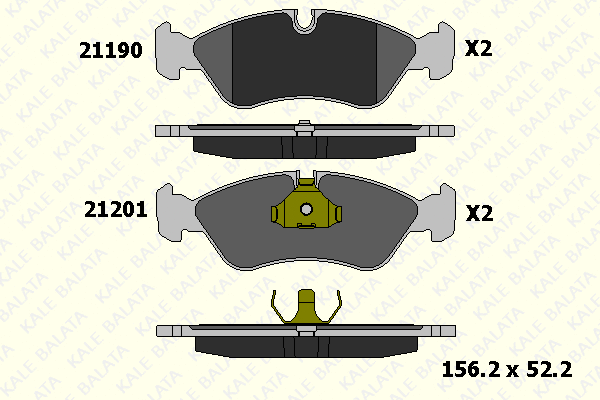 Brake Pad Set, disc brake (21190 175 05)