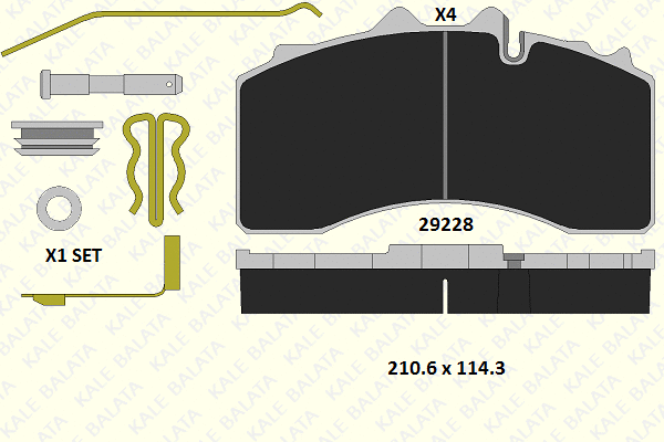 Brake Pad Set, disc brake (29228 300 14)
