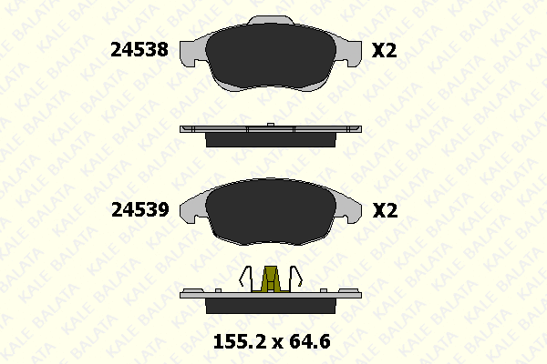 Brake Pad Set, disc brake (24538 180 05)