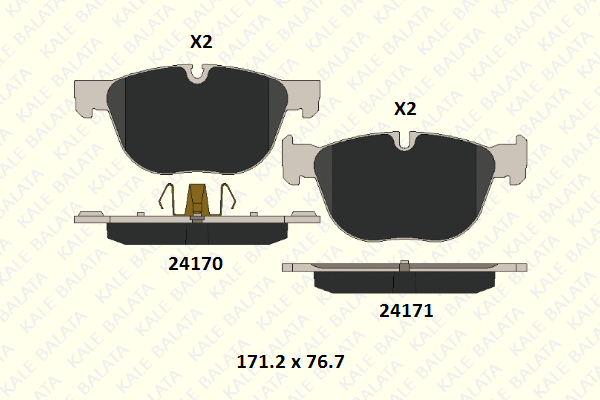 Brake Pad Set, disc brake (24170 197 05)