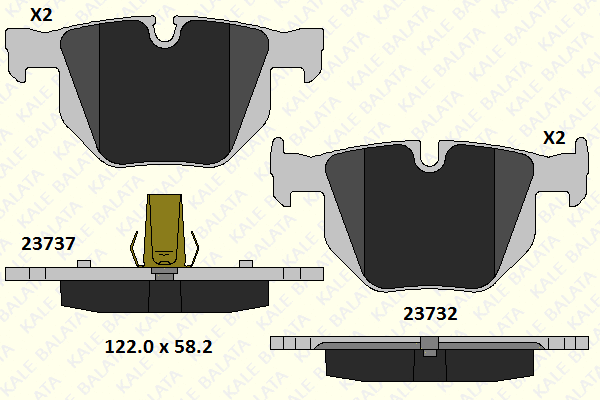 Brake Pad Set, disc brake (23732 173 05)