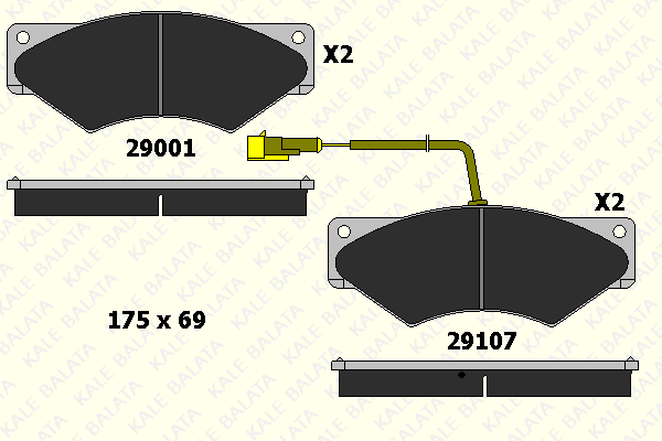 Brake Pad Set, disc brake (29107 200 05)