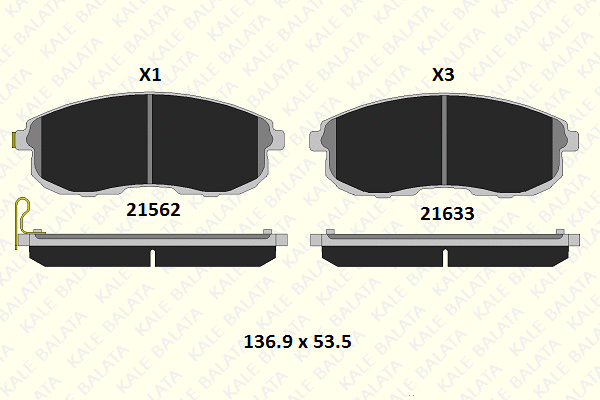 Brake Pad Set, disc brake (21633 170 05)