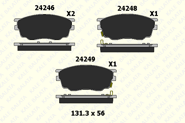 Brake Pad Set, disc brake (24246 170 05)