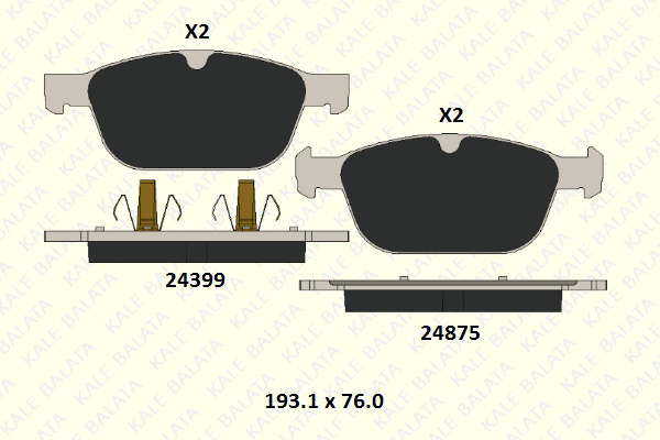 Brake Pad Set, disc brake (24399 202 05)