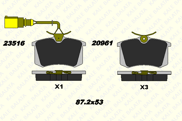 Brake Pad Set, disc brake (20961 172 35)