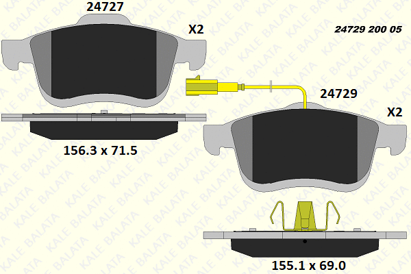 Brake Pad Set, disc brake (24729 200 05)