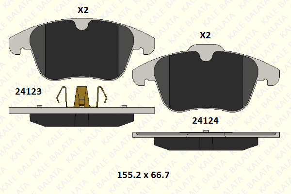Brake Pad Set, disc brake (24123 203 05)