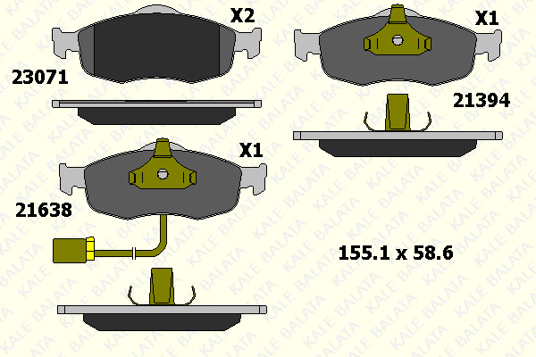 Brake Pad Set, disc brake (23071 185 15)
