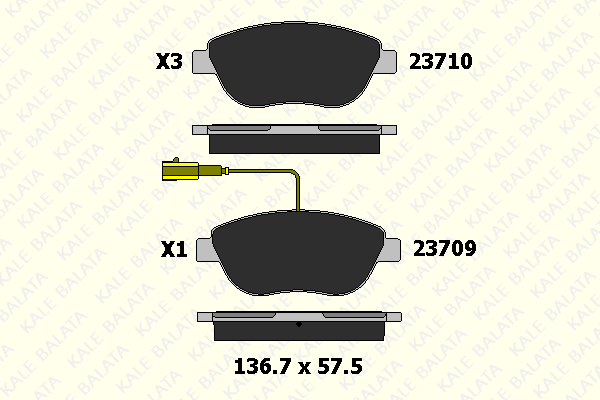Brake Pad Set, disc brake (23710 192 05)