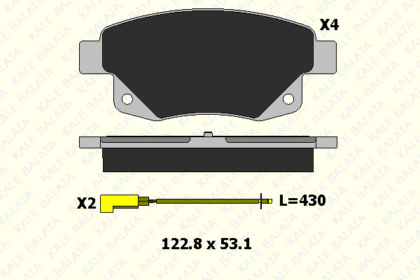 Brake Pad Set, disc brake (24486 170 05)