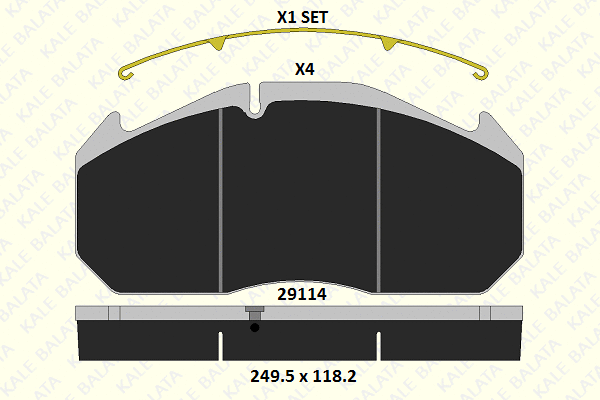 Brake Pad Set, disc brake (29114 302 14)
