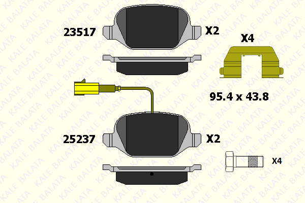 Brake Pad Set, disc brake (23517 172 15)