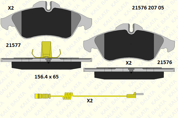 Brake Pad Set, disc brake (21576 207 05)