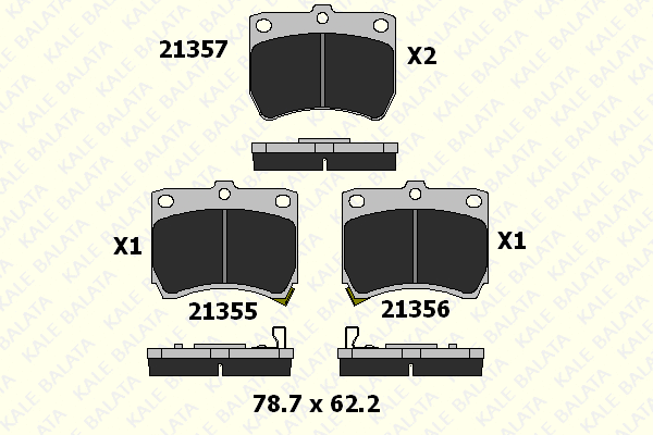 Brake Pad Set, disc brake (21355 145 05)