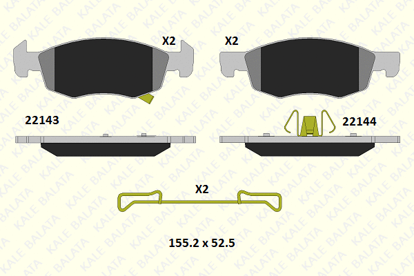 Brake Pad Set, disc brake (22143 171 15)