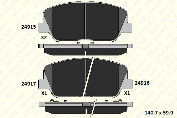 Brake Pad Set, disc brake (24915 173 05)