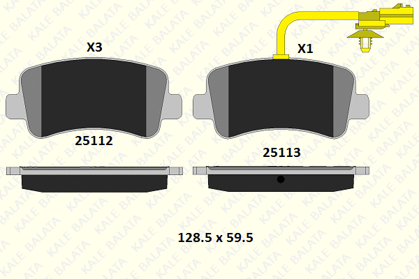 Brake Pad Set, disc brake (25112 181 05)