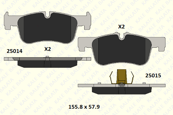 Brake Pad Set, disc brake (25014 183 05)