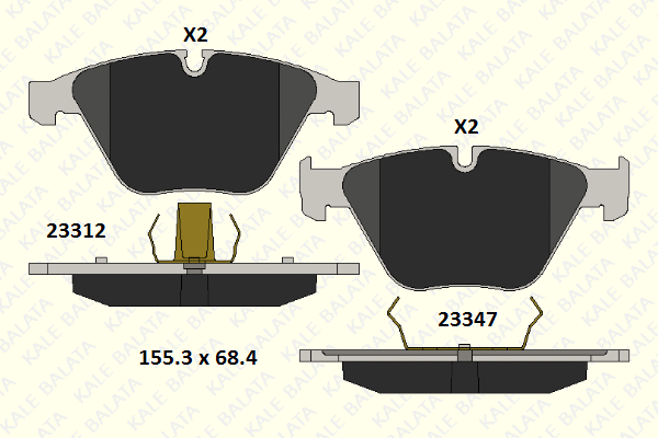 Brake Pad Set, disc brake (23347 203 05)