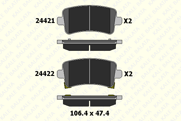 Brake Pad Set, disc brake (24421 173 05)