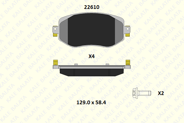 Brake Pad Set, disc brake (22610 183 14)