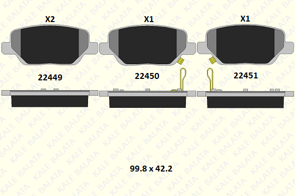 Brake Pad Set, disc brake (22449 173 05)