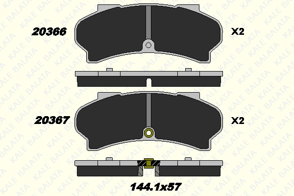 Brake Pad Set, disc brake (20366 150 05)