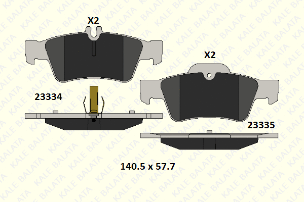 Brake Pad Set, disc brake (23334 165 05)