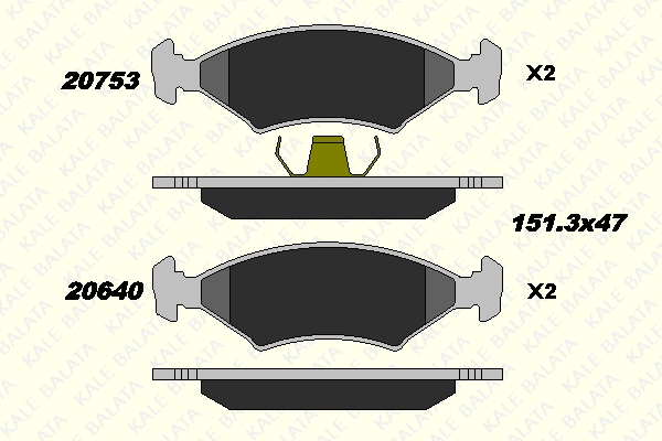 Brake Pad Set, disc brake (20753 180 05)