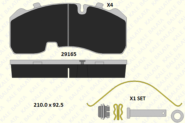 Brake Pad Set, disc brake (29165 300 14)