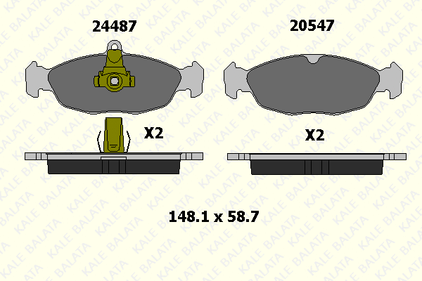 Brake Pad Set, disc brake (24487 166 05)