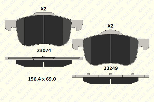 Brake Pad Set, disc brake (23074 189 05)