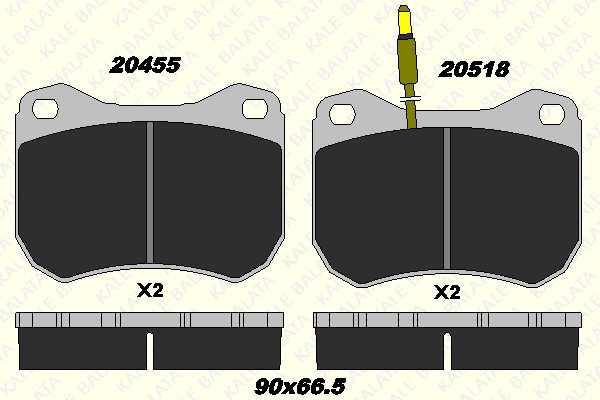 Brake Pad Set, disc brake (20455 190 05)