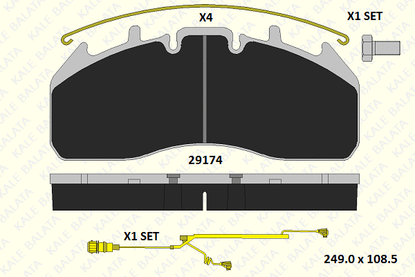 Brake Pad Set, disc brake (29174 292 24)
