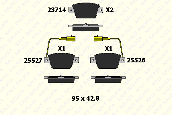 Brake Pad Set, disc brake (23714 172 05)