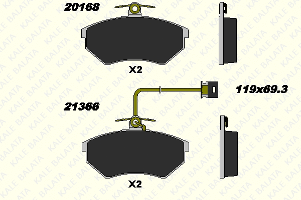 Brake Pad Set, disc brake (20168 196 15)