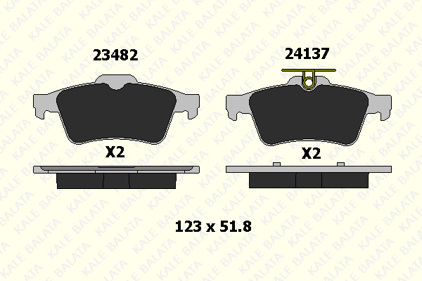 Brake Pad Set, disc brake (24137 165 05)