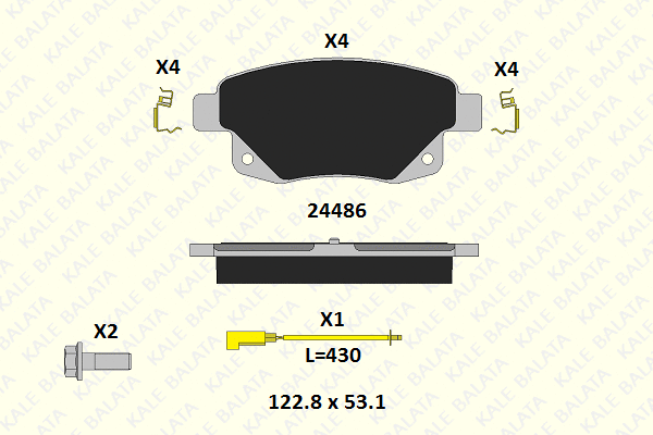 Brake Pad Set, disc brake (24486 170 15)