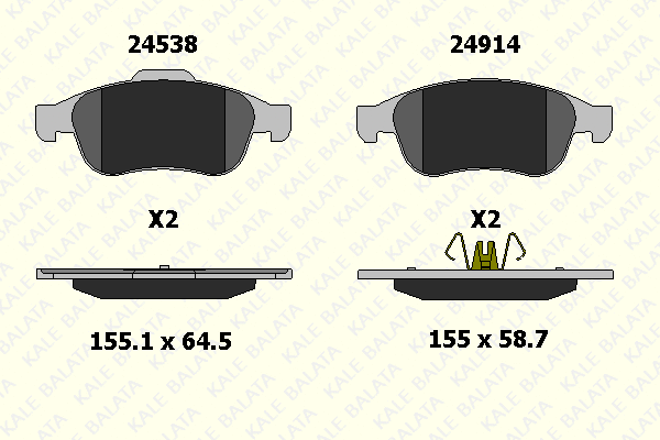Brake Pad Set, disc brake (24914 180 05)